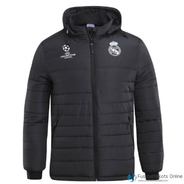 Real Madrid Sweatjacken 2017-18 Down Schwarz Fussballtrikots Günstig